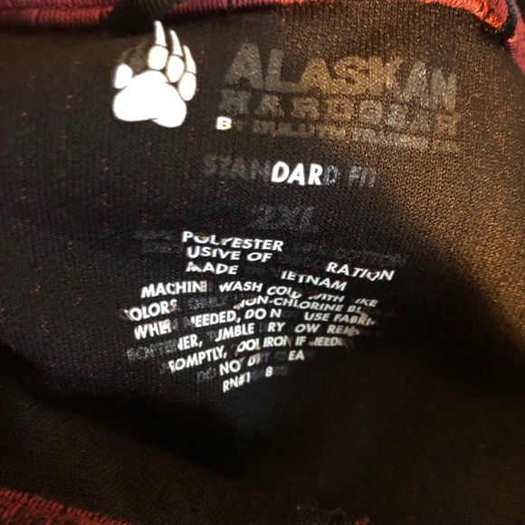 Alaskan HARDGEAR Rugged 1/4 Zip Pullover Jacket Burgundy 2XL Standard Fit Fall - Picture 5 of 5